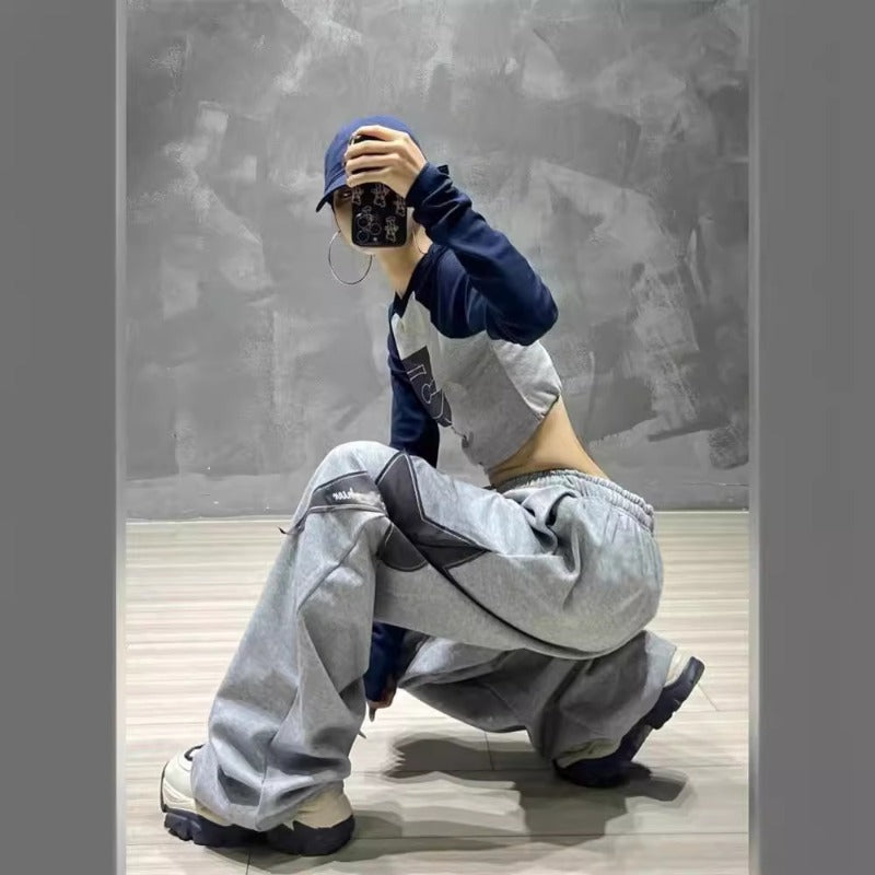Women casual pant summer gray loose