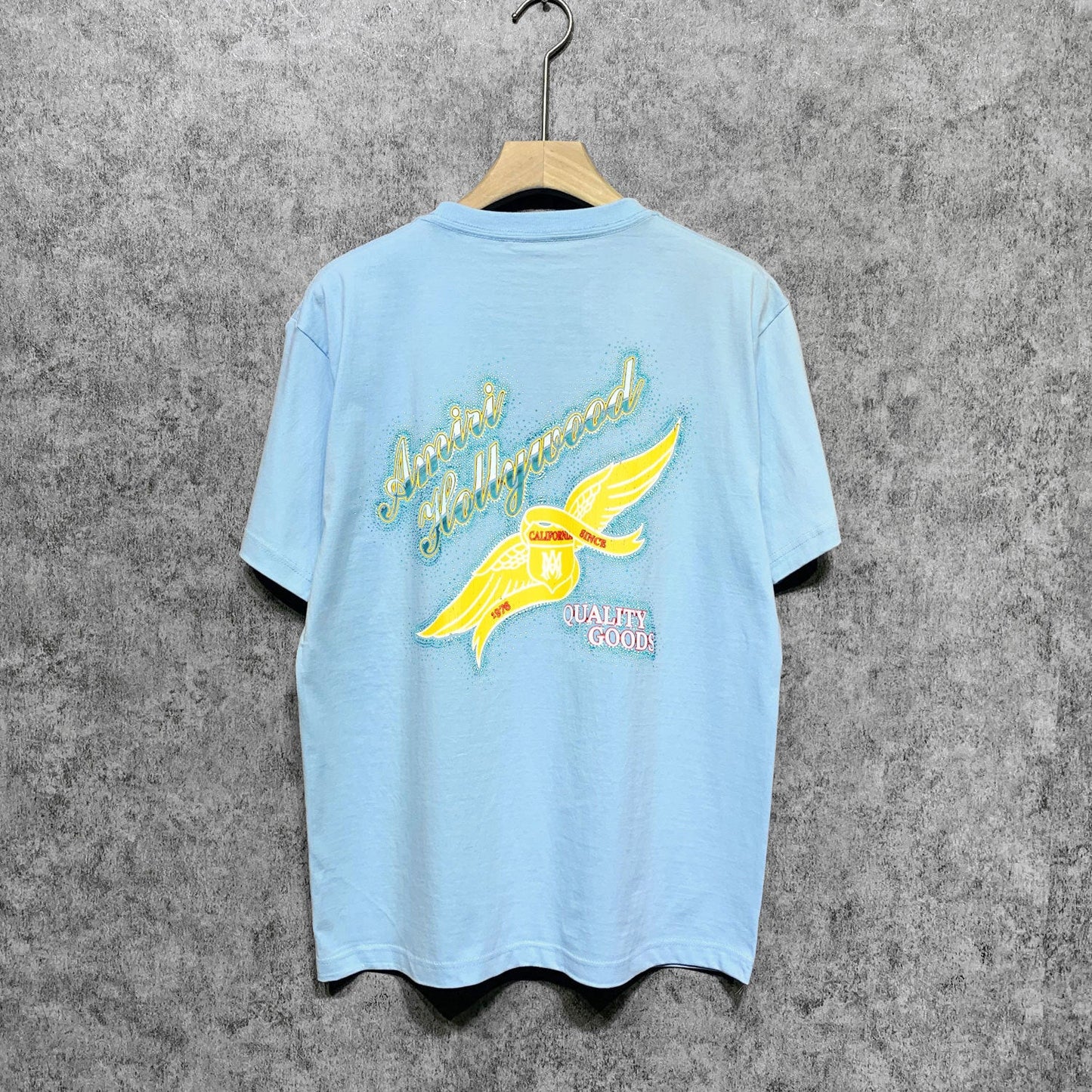 Amiri t shirts star point wings printing short sleeve