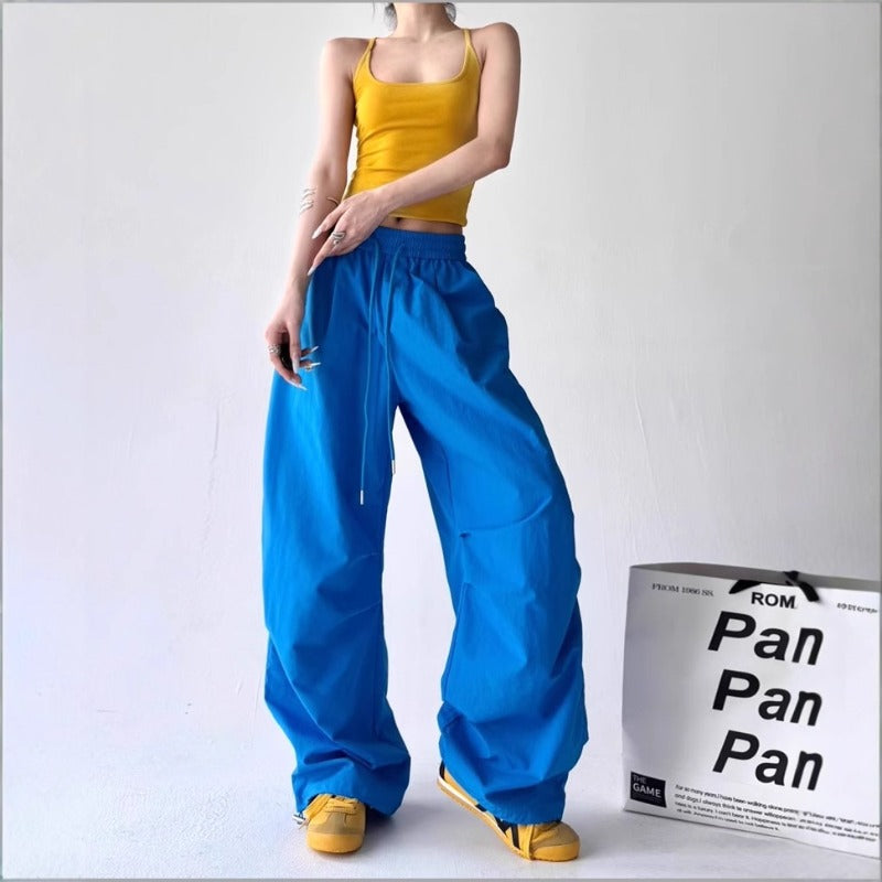 Women casual pants solid color women thin loose summer