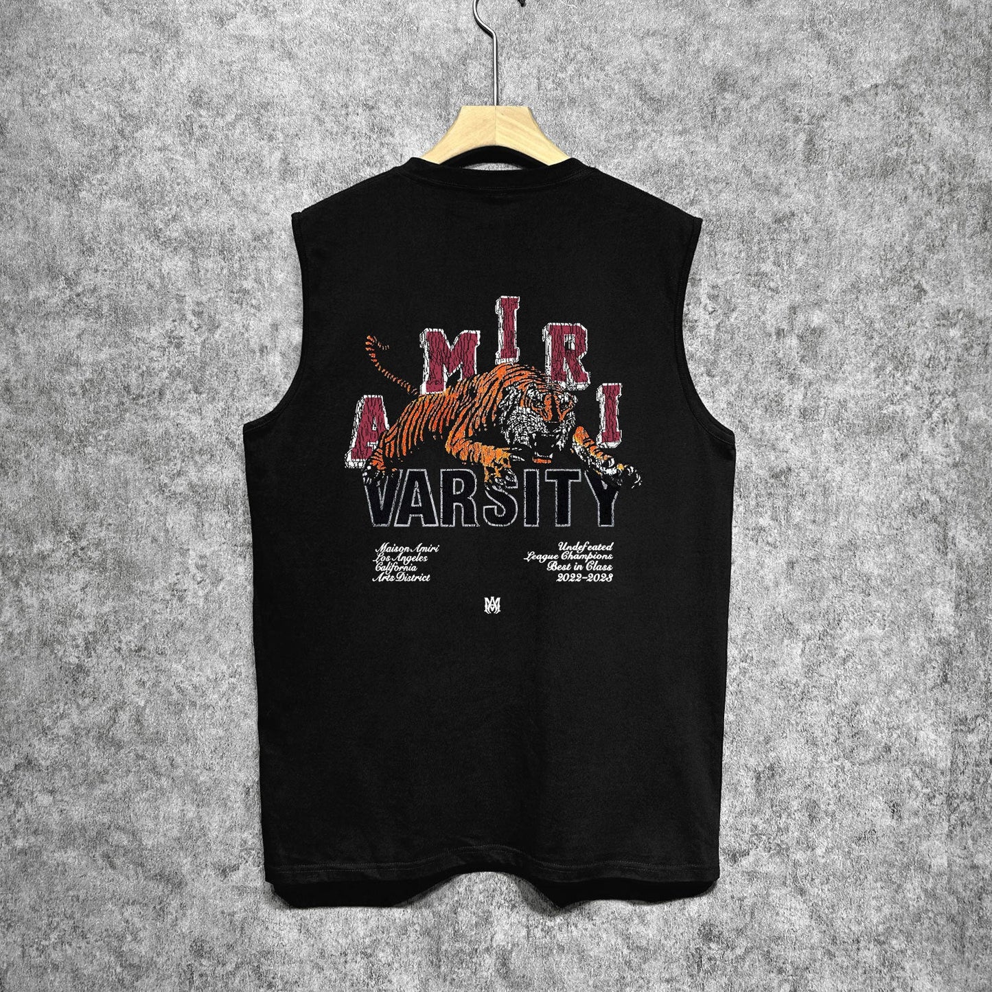 Amiri tank top letter tiger print