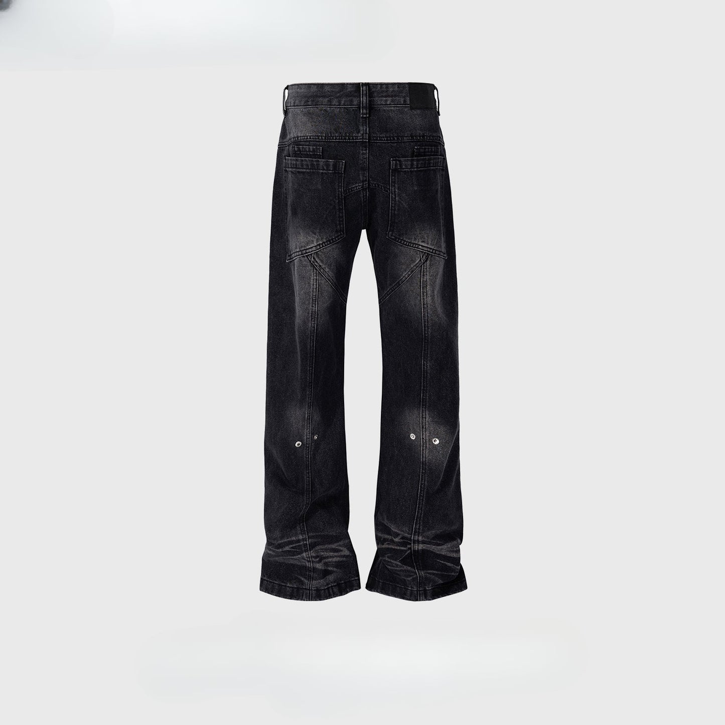 MIJKO Men's Vintage Pants MIJKO Men's Women's Wash Water Old Splicing Trendy Jeans