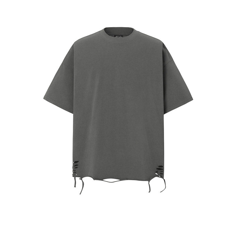Mens T Shirts Ripped Loose Short Sleeves Summer