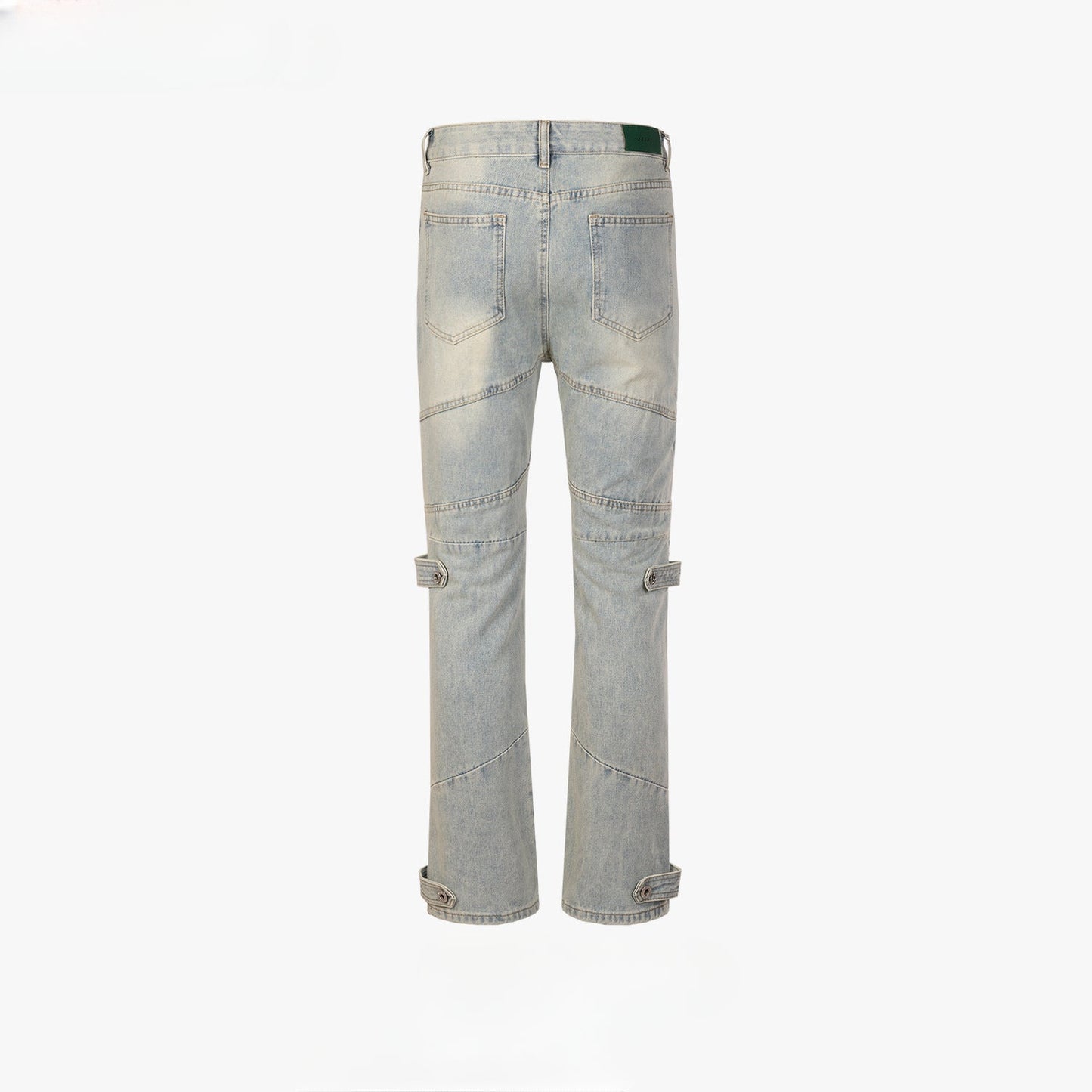 MIJKO Men's Vintage Pants MIJKO Men's Women's Wash Water Old Trousers Splicing Jeans