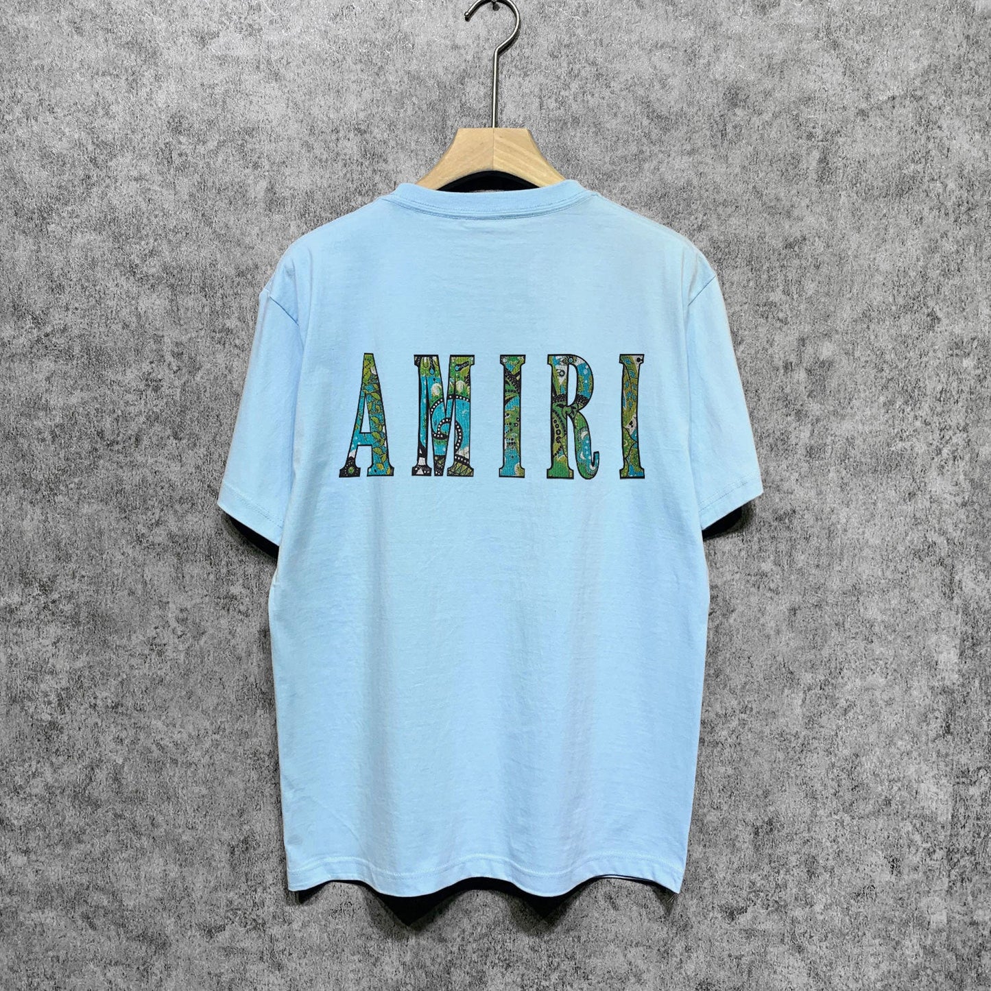 Amiri t shirts camouflage letterprinting short sleeves