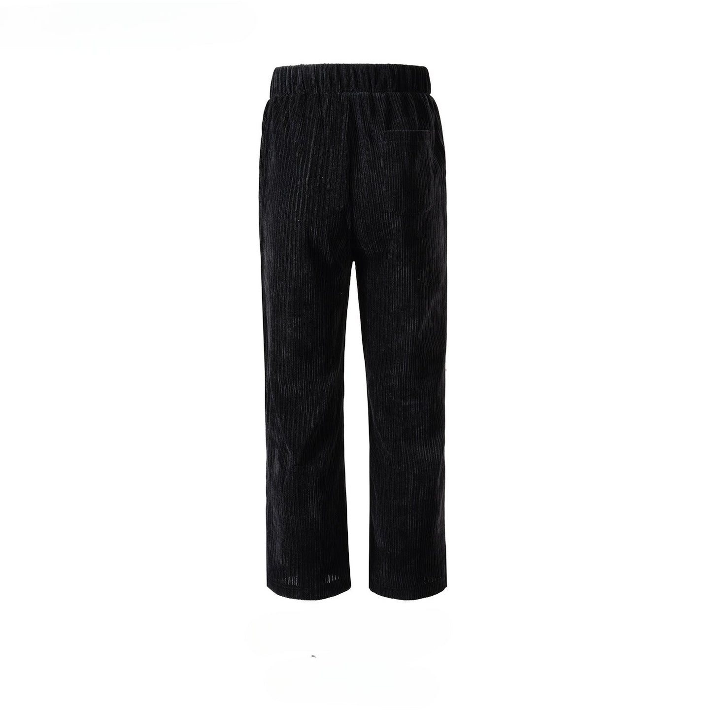 MIJKO Men's Vintage Pants MIJKO Pleated Textured Pants Straight Men's and Women's Casual Pants