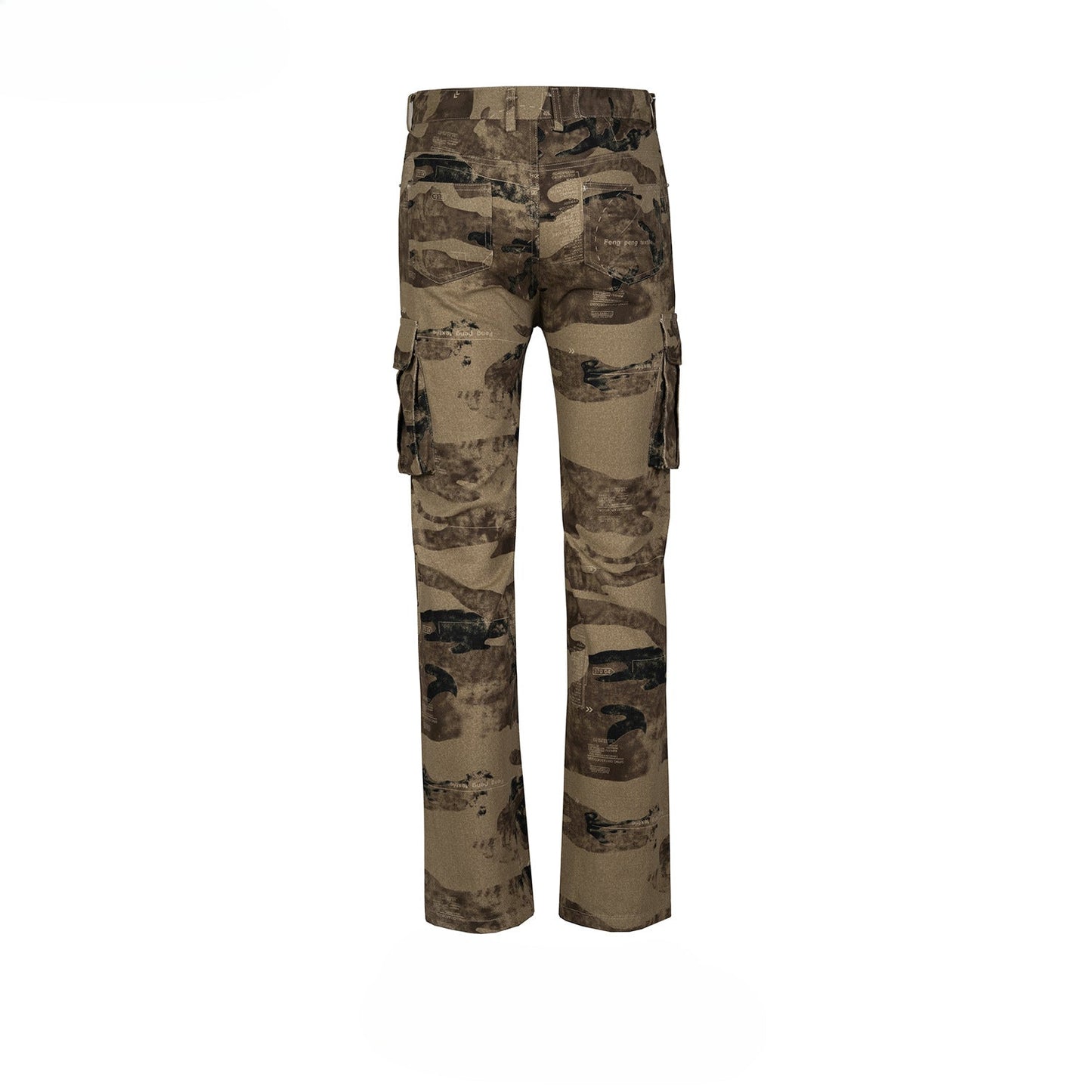 MIJKO Men Vintage Pants MIJKO Camouflage Pants Old Straight Slim-fit Casual Pants