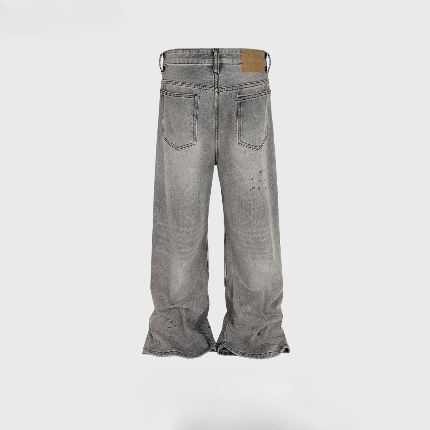 MIJKO Men's Vintage Pants MIJKO Washed Jeans Men's and Women's Loose Pants