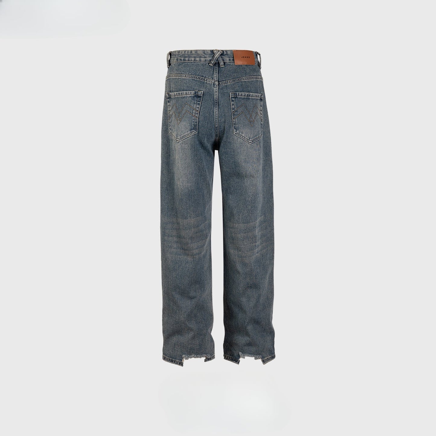 MIJKO Men Vintage Pants MIJKO Men's Women's Hip Hop Trousers Washed Jeans Tide