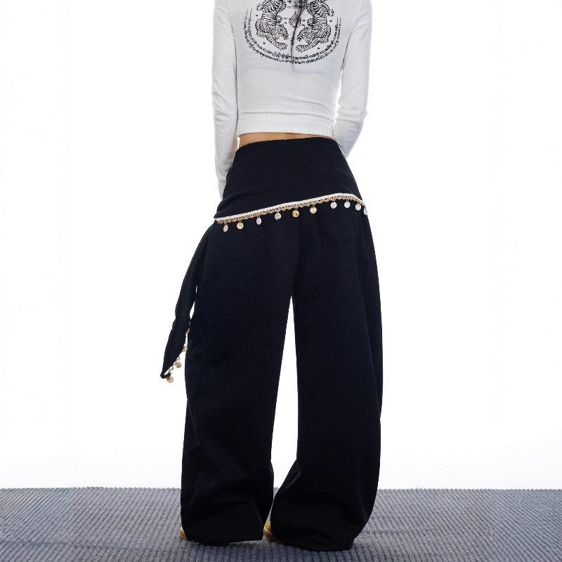 Women casual pants retroloose