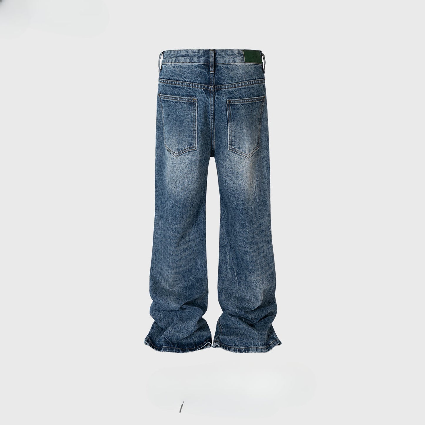 MIJKO Men's Vintage Pants MIJKO Men's Women's Washed Pants Straight Jeans