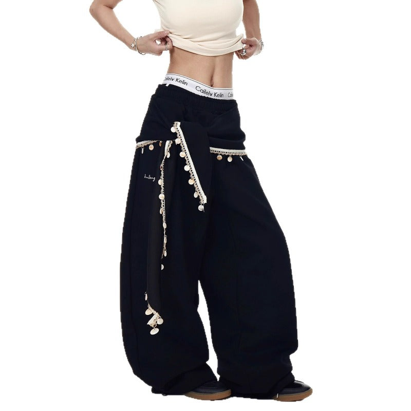 Women casual pants retroloose