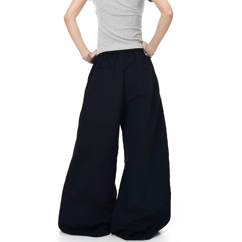 Women casual pants loose elastic waist