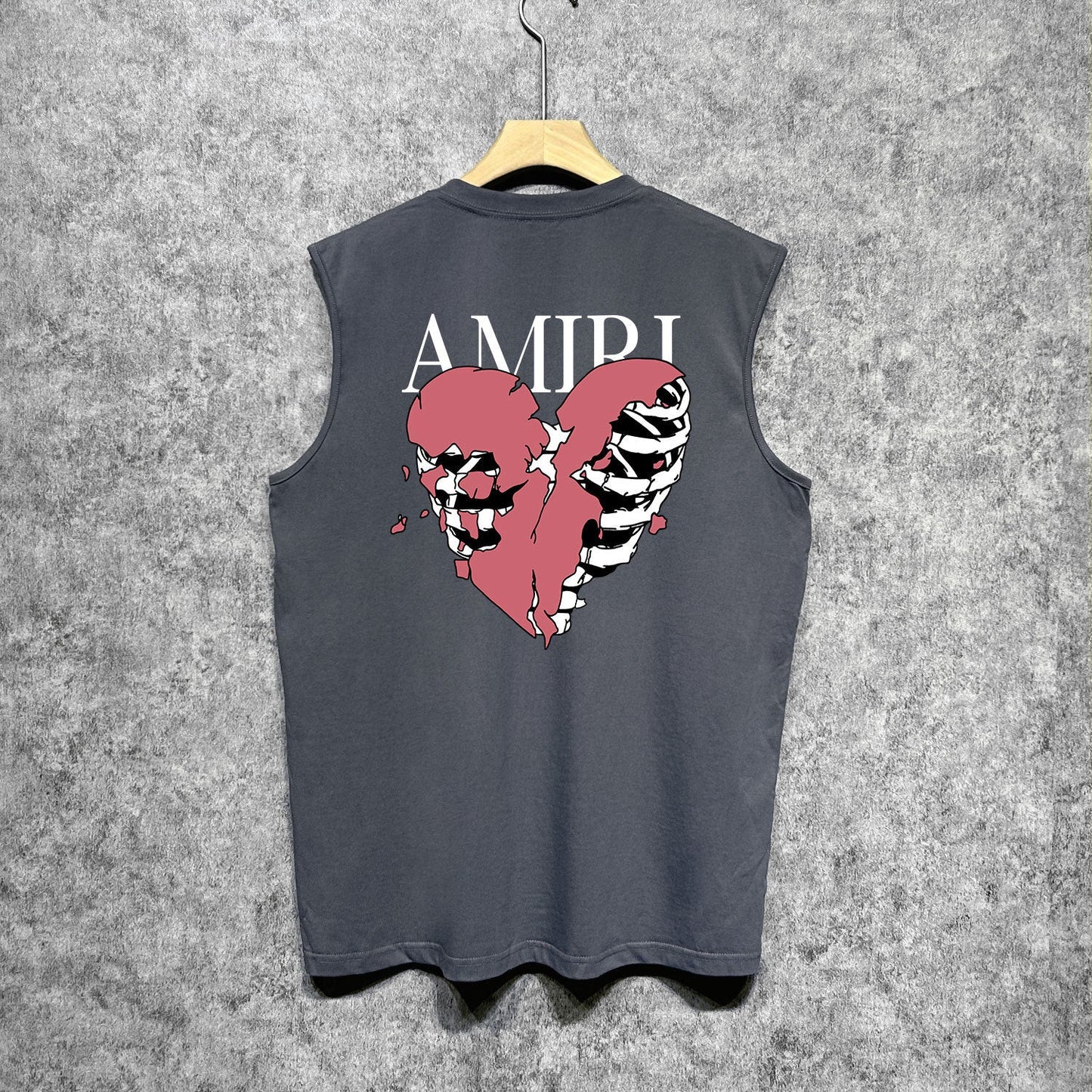 Amiri tank top broken heart print