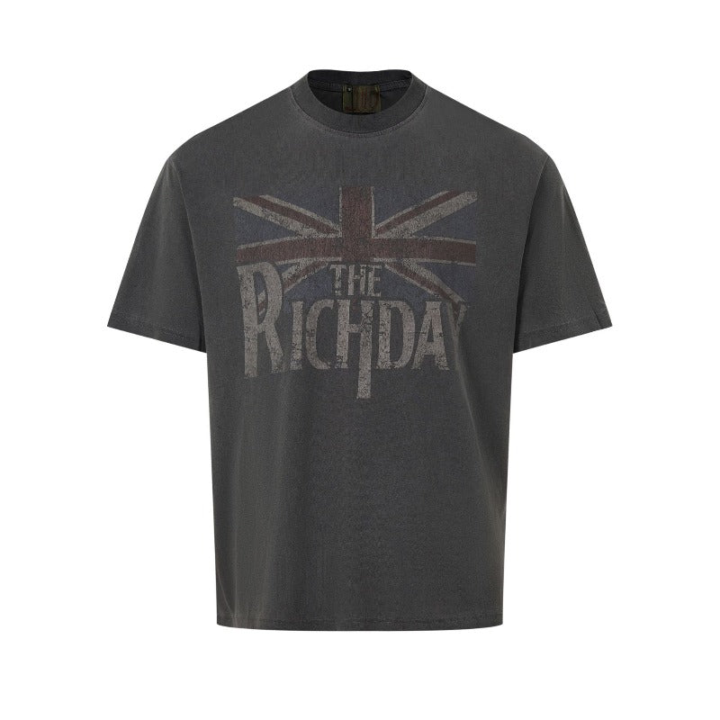 Men's t-shirts: wt american street style, unisex, premium feel, summer washed vintage letter design, men's crew neck, relaxed fit, short sleeve t-shirt