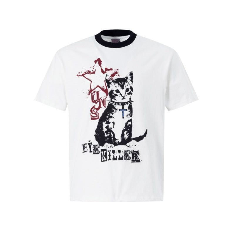 Men's t-shirts - american street style summer streetwear trendy fun graphic design premium slim fit short sleeve t-shirt