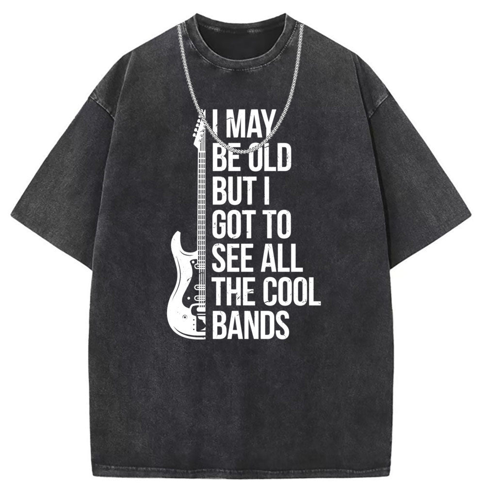 Men T Shirts Short Sleeve T-Shirt Women Washed Old American