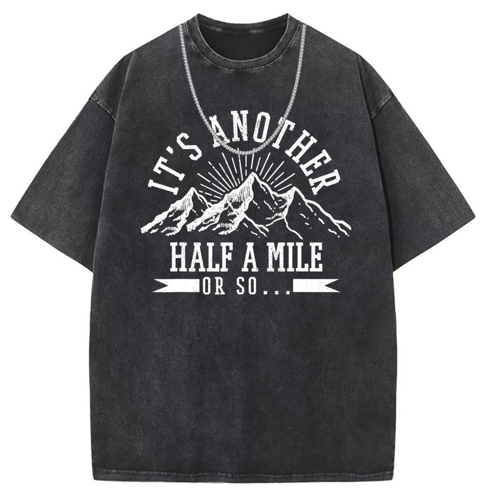 Men T Shirts Washed Old Printed Short Sleeve T-Shirts Loose Casual