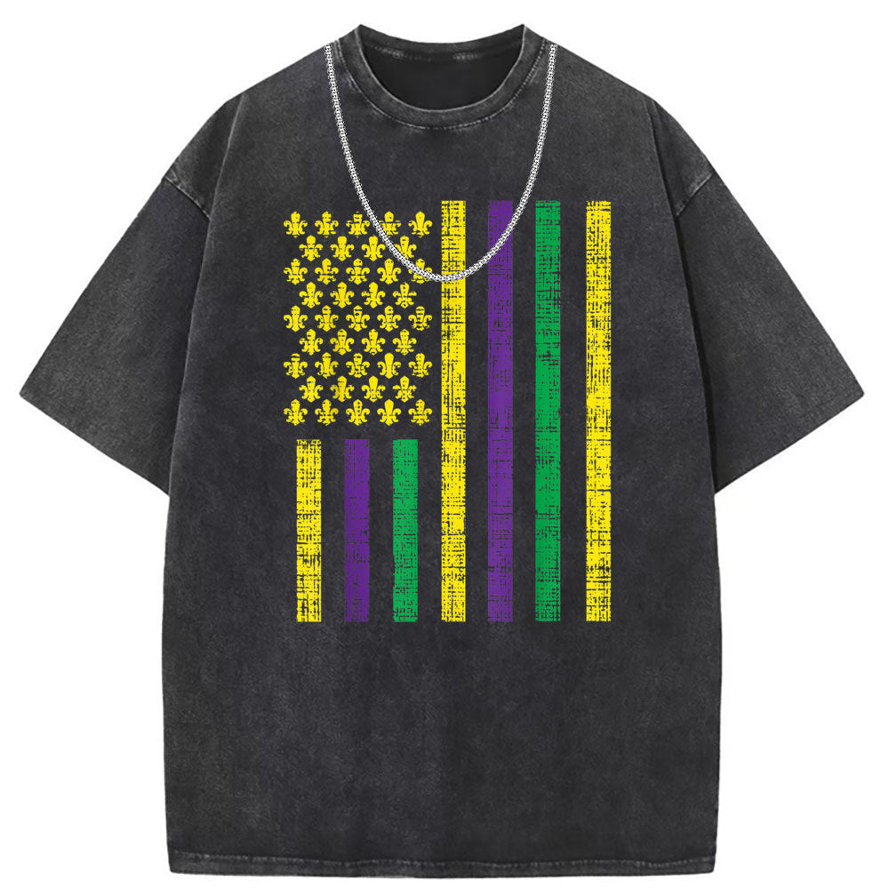 Men T Shirts Washed old printed short sleeves loose