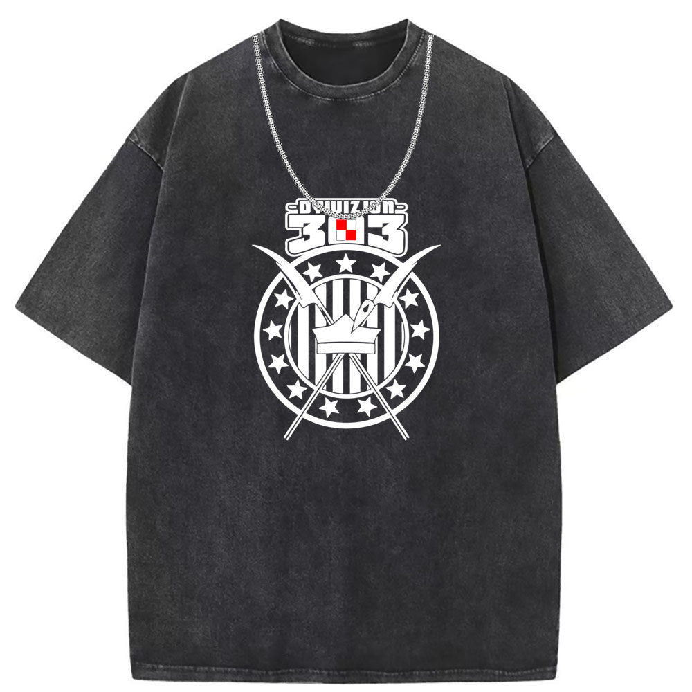 Men T Shirts Washed old punk short-sleeved T-shirt