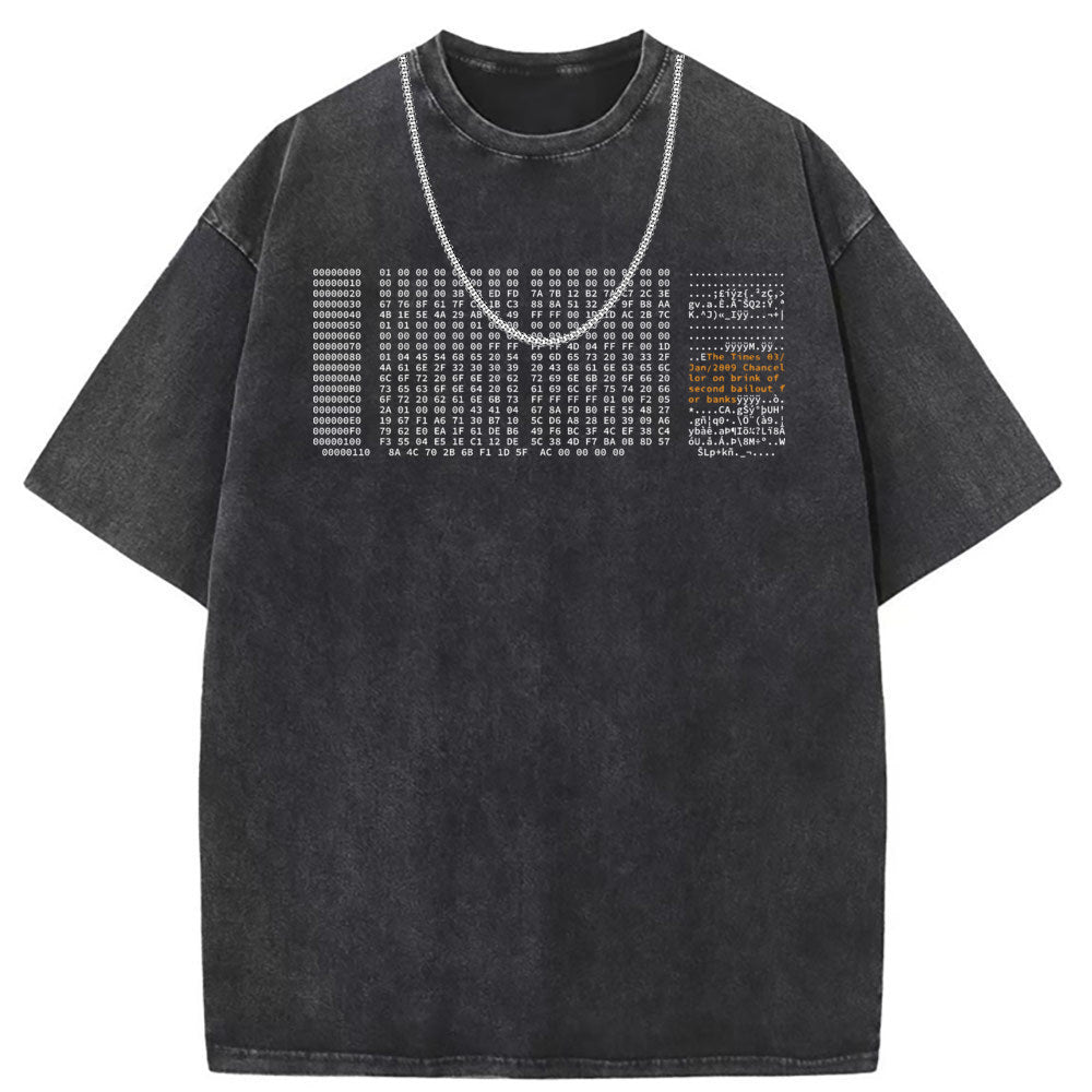 Men T Shirts Pure cotton round neck short-sleeved T-shirt women's washed and old