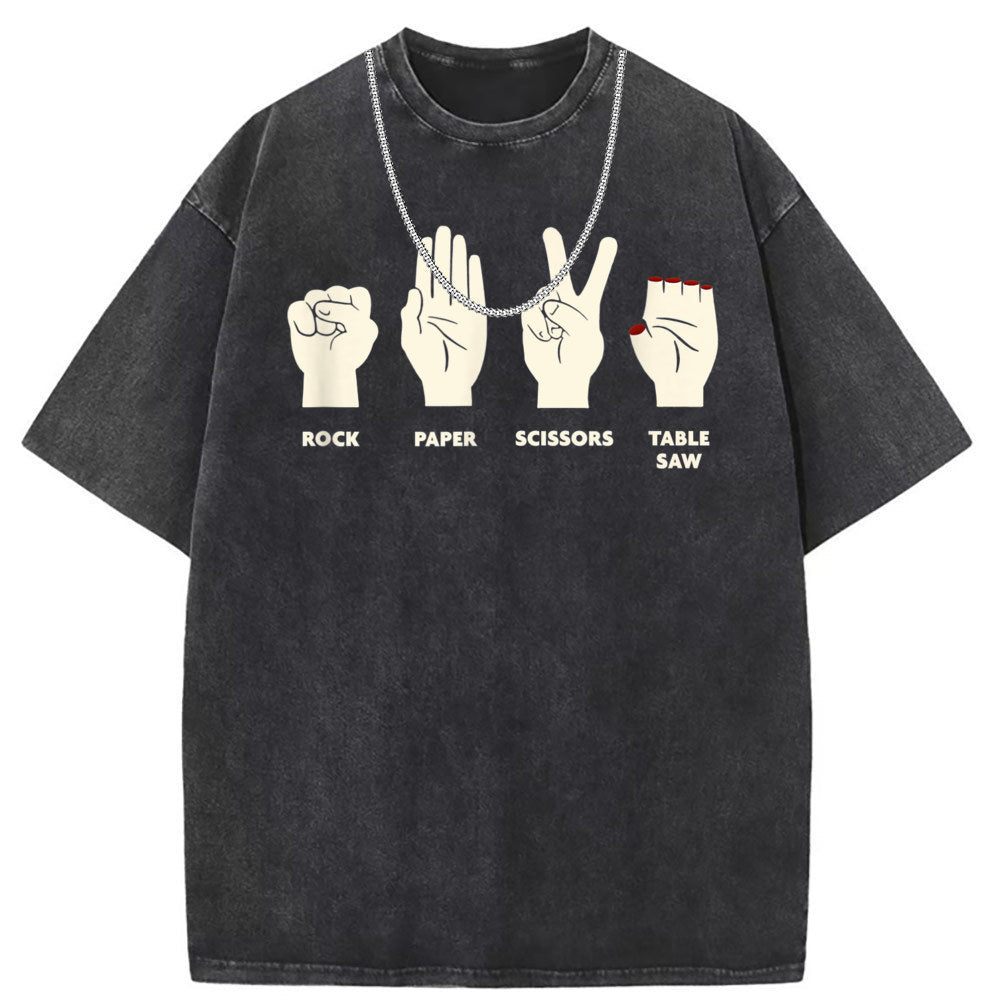 Men T Shirts Short Sleeve T-Shirt Men's Washed Old Punk