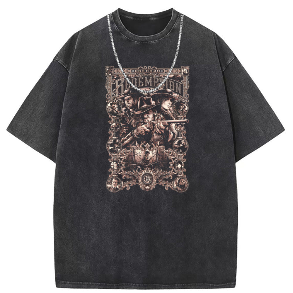 Mens T Shirts Batik Washed Doing Old Punk