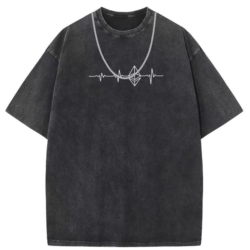 Men T Shirts Retro old cotton short-sleeved T-shirt