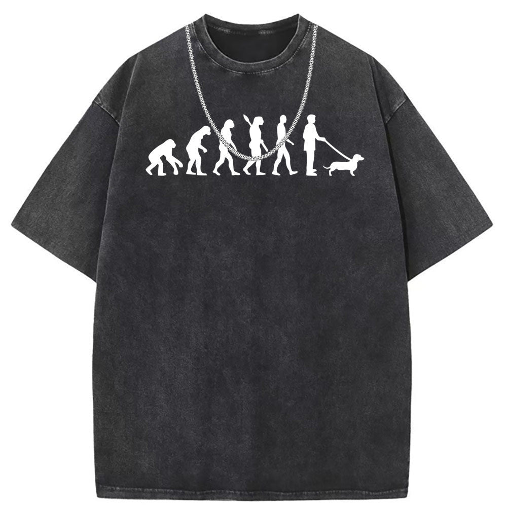 Men T Shirts Pure cotton round neck short-sleeved T-shirt washed and old
