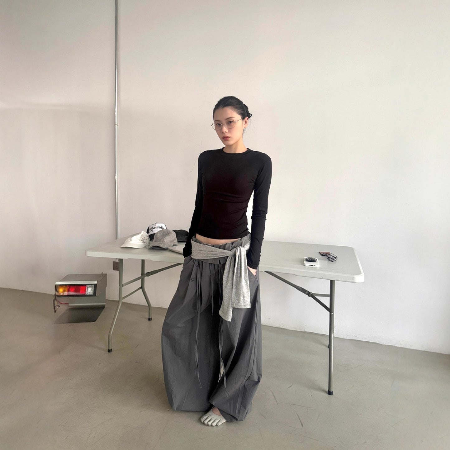 Women casual pant high waistloose