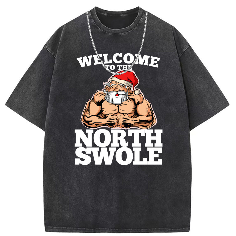 Men T Shirts Short Sleeve T-Shirt Women Washed Old American Street