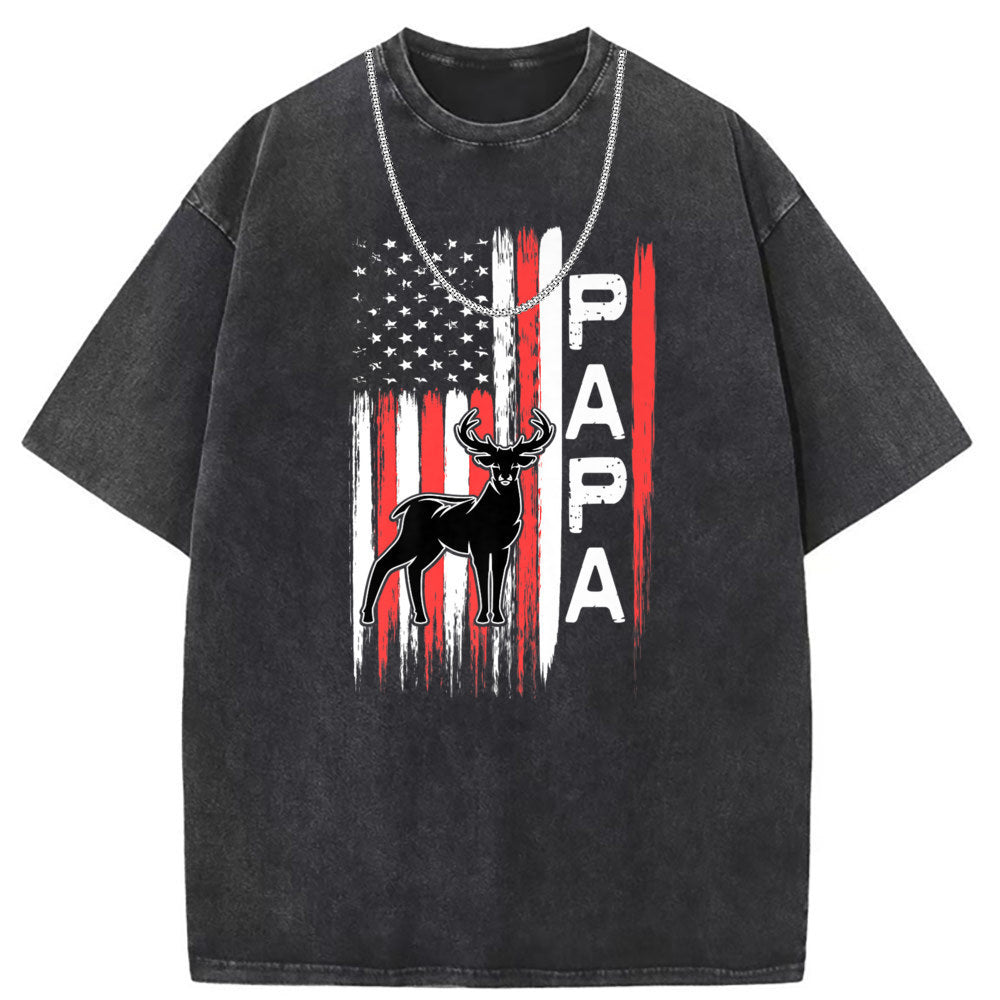 Men T Shirts Pure cotton round neck short-sleeved T-shirt women's washed and old