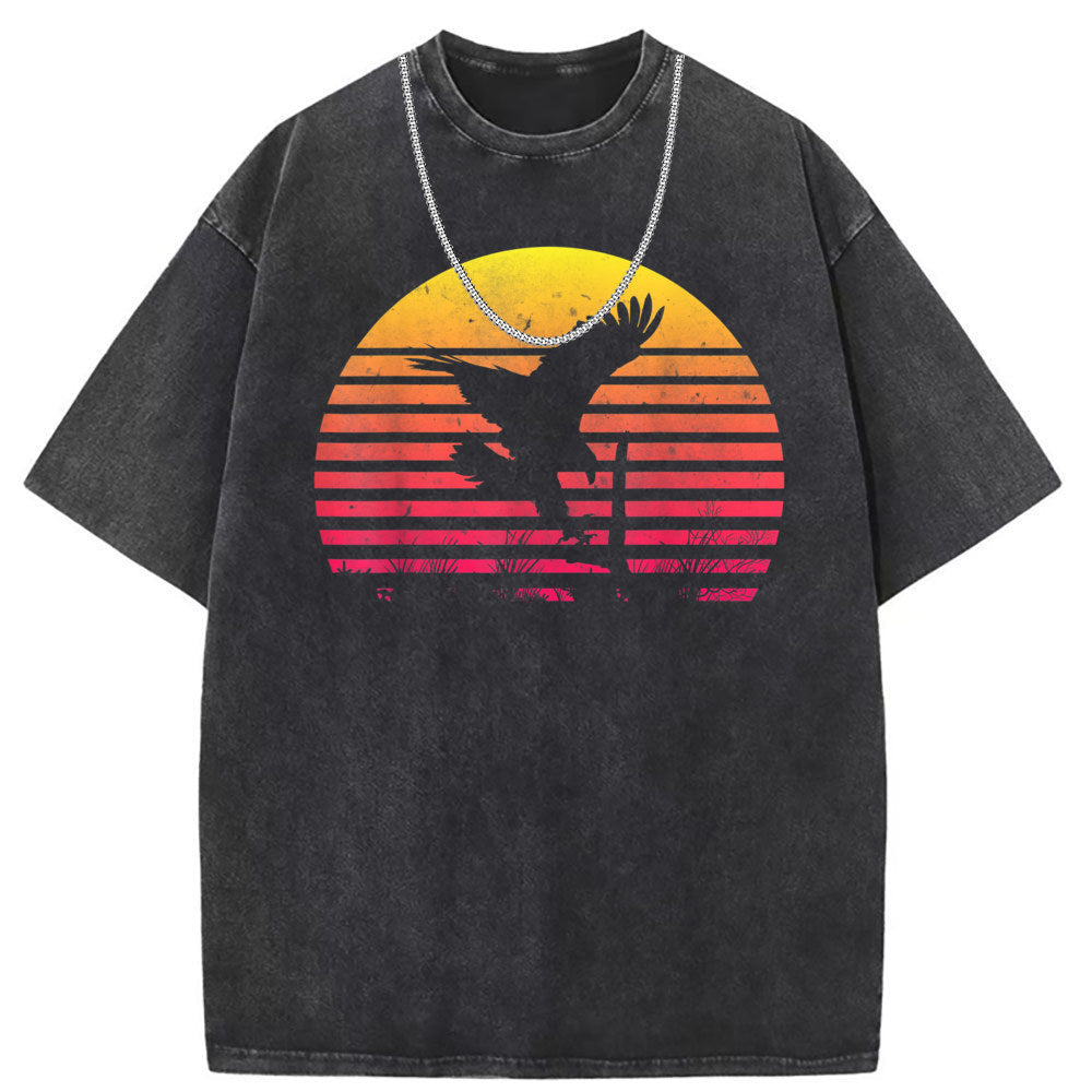 Mens T Shirts Short Sleeve T-Shirts Washed Old Punk