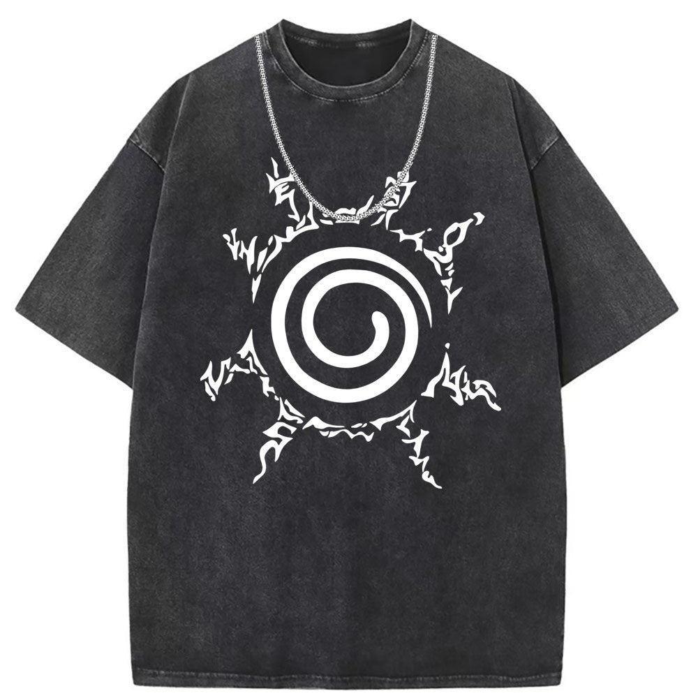 Men T Shirts Short-sleeved T-shirt women washed and old