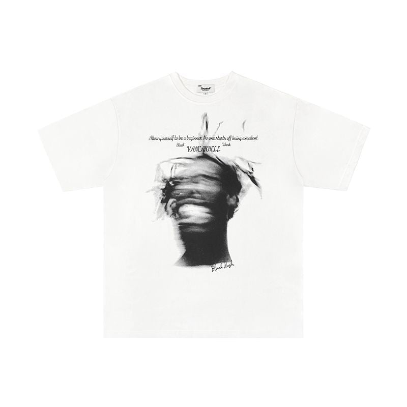 Men T Shirts Abstract Pattern Loose Clothes
