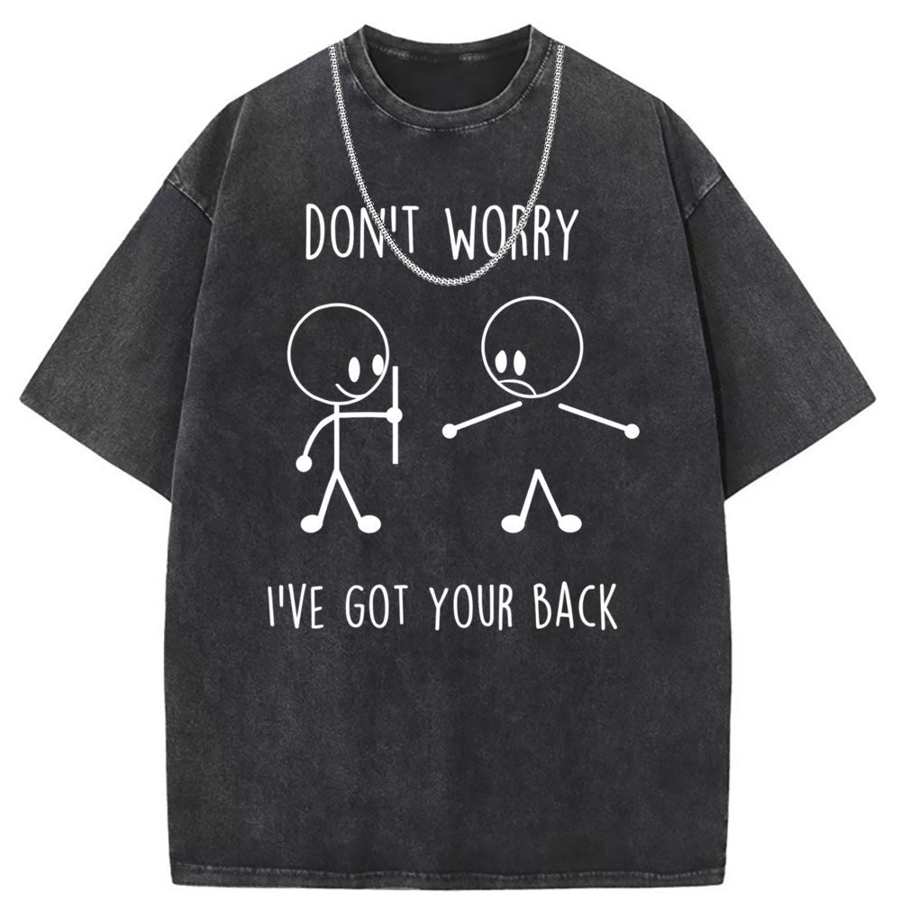 Men T Shirts Short Sleeve T-Shirt Washed Old Punk