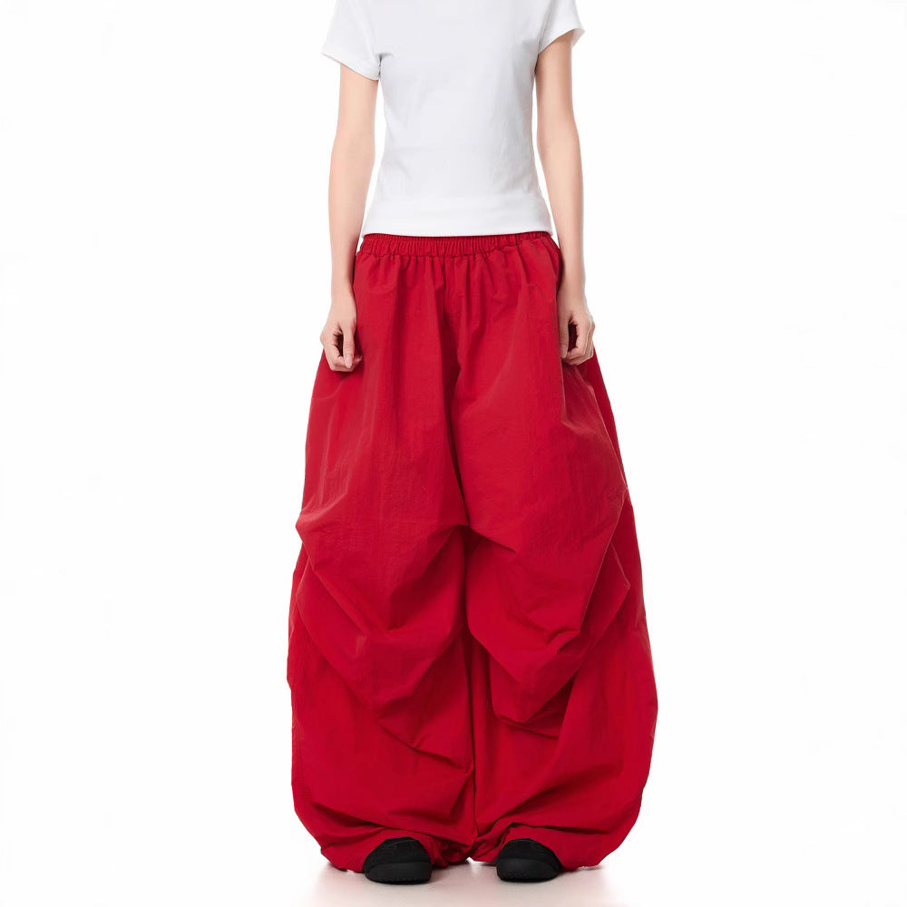 Women casual pant retrosummerloose elastic waist