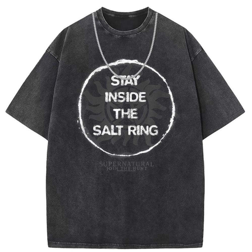 Mens T Shirts Printed Short Sleeve T-Shirt Washed Old Punk Loose