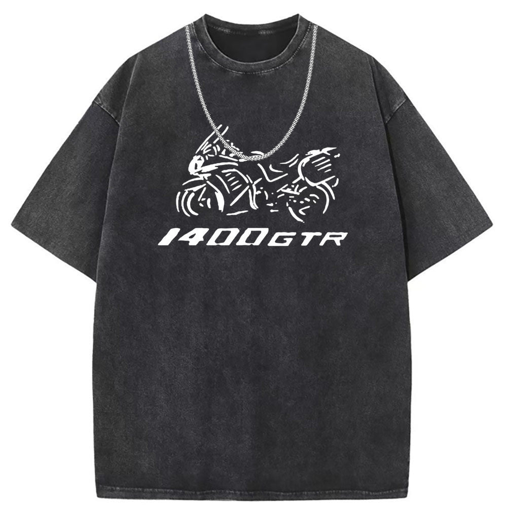 Men T Shirts Washed old punk cotton short-sleeved T-shirt couple loose