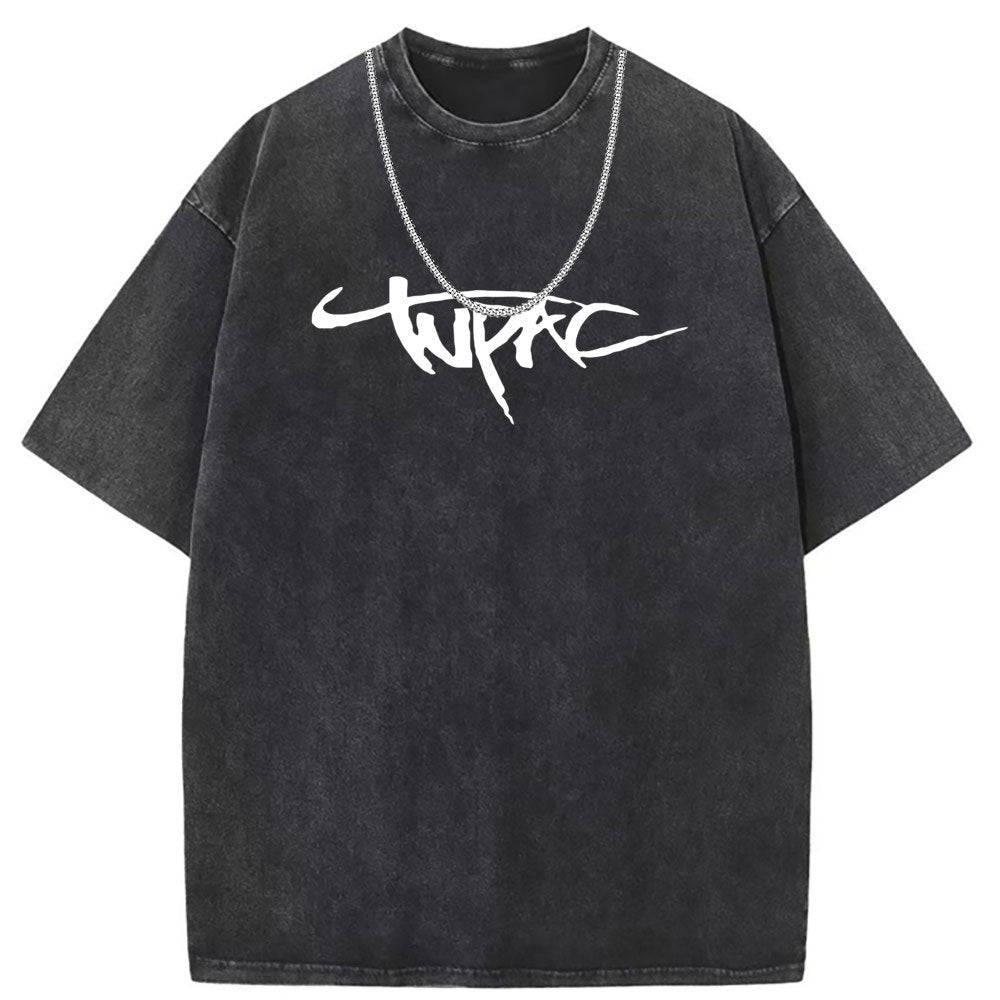 Men T Shirts Short Sleeve T-Shirt Washed Old Punk