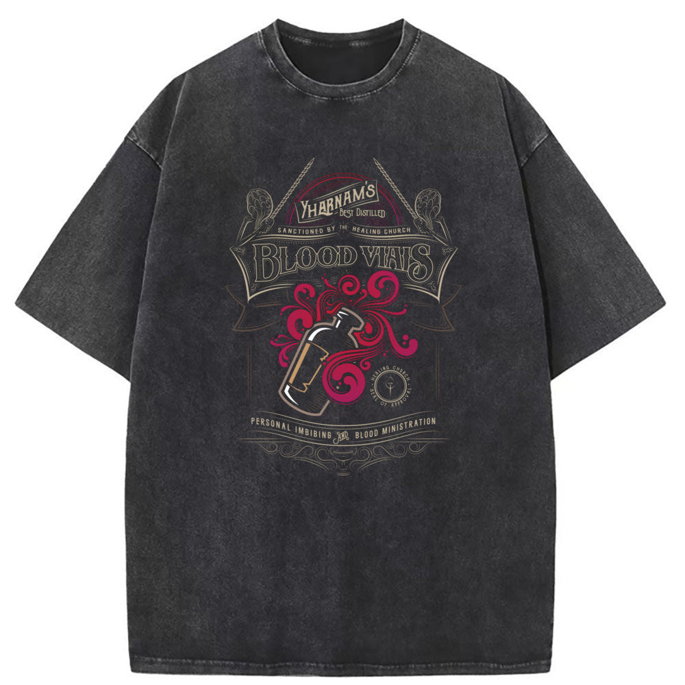 Mens T Shirts Old Water Washing