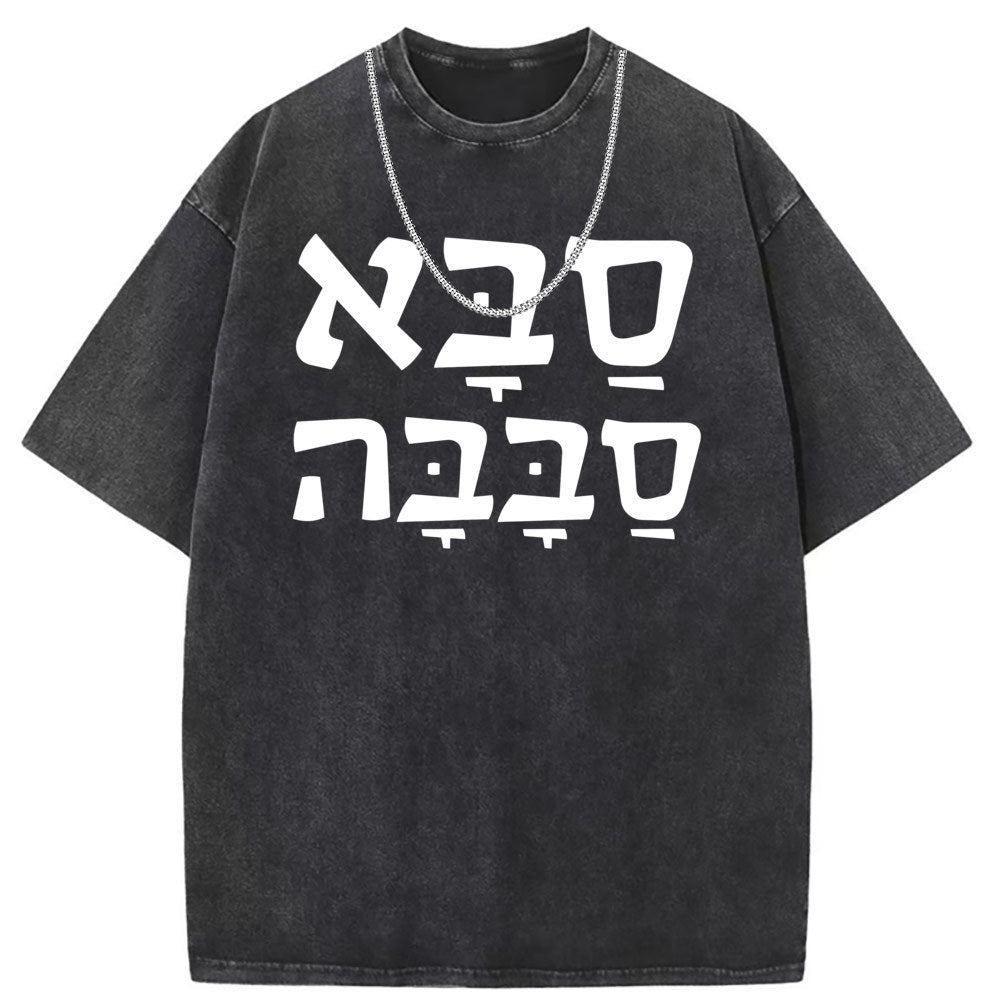 Men T Shirts Short Sleeve T-Shirt Women Washed Old American