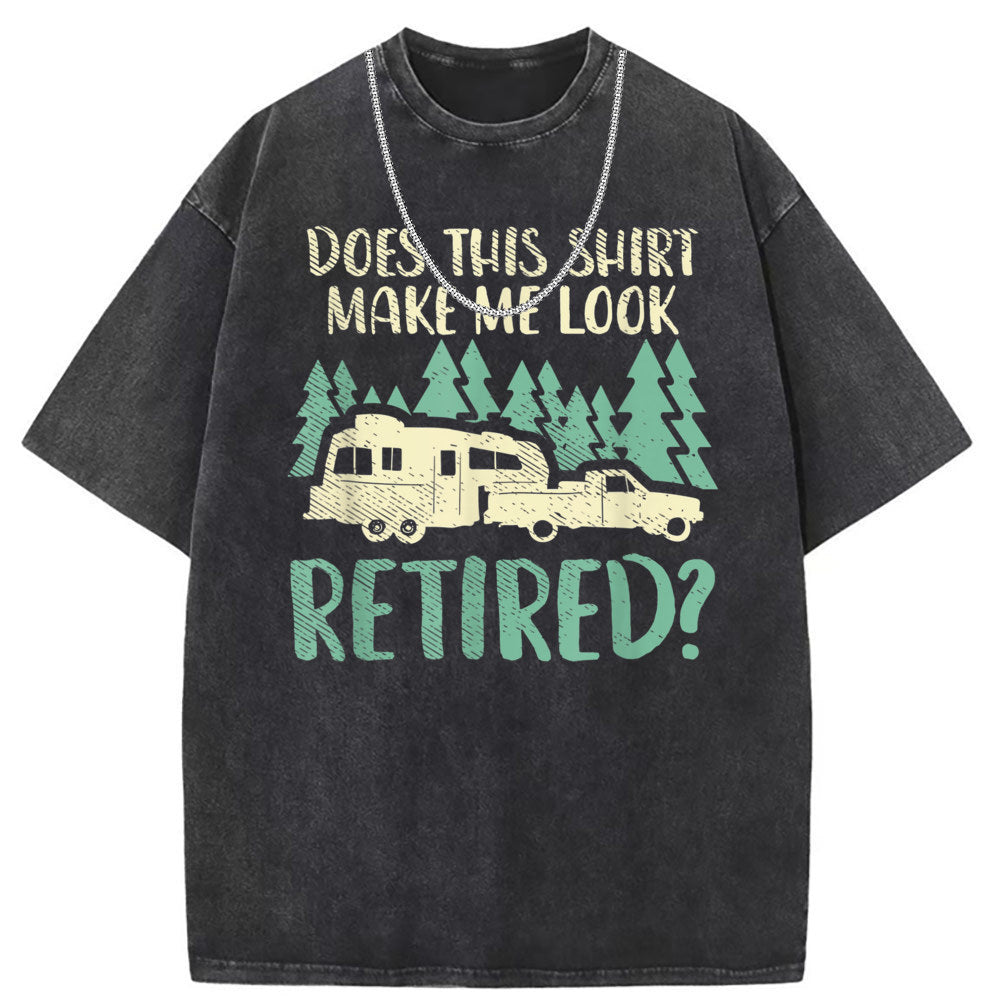 Men T Shirts Washed Old Printed Short Sleeve T-Shirts Women's Loose