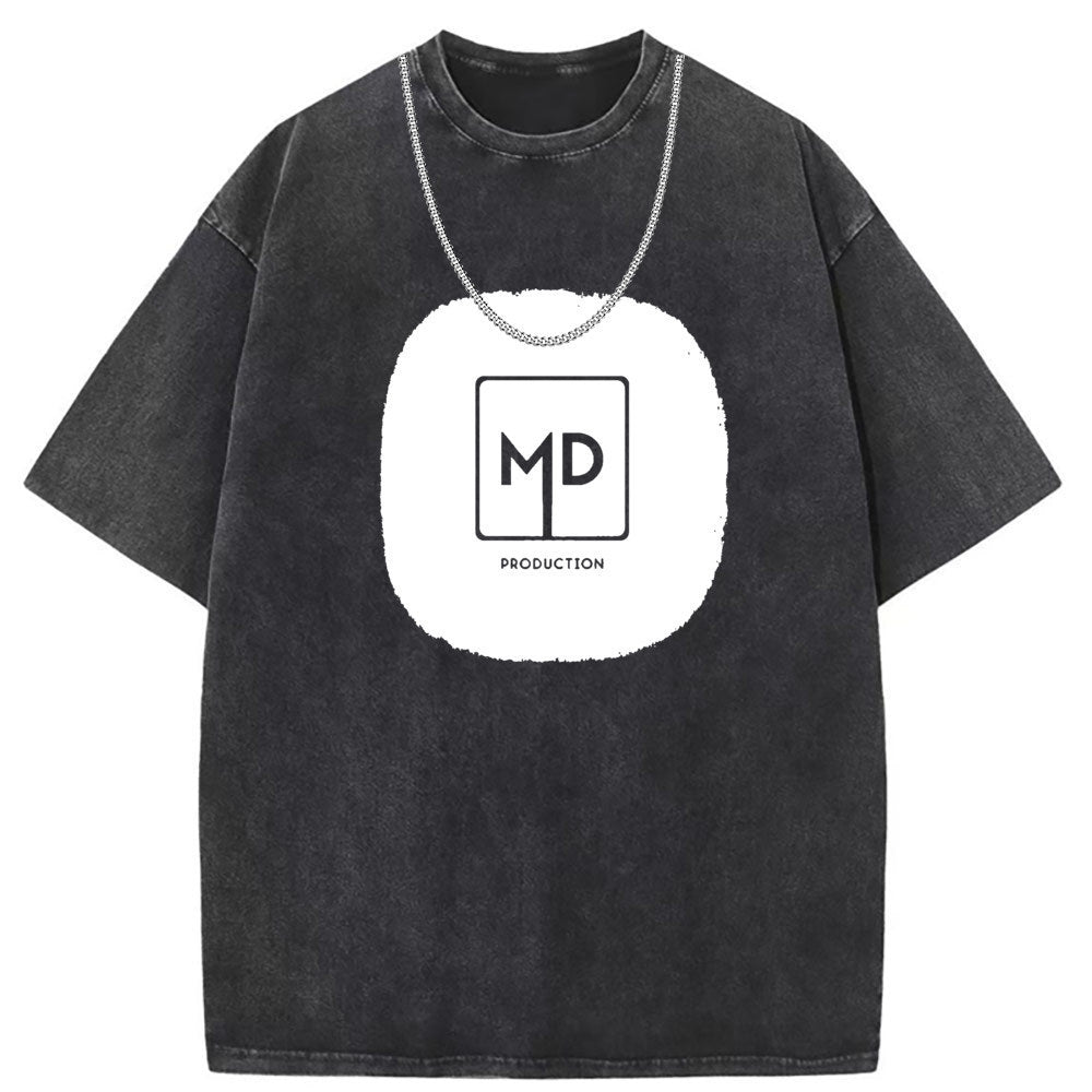 Men T Shirts Short Sleeve T-Shirt Washed Old Punk