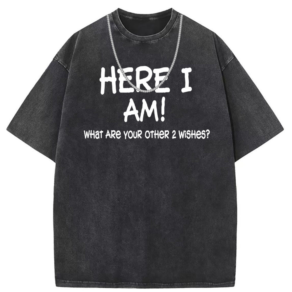 Men T Shirts Washed old punk cotton short-sleeved T-shirt