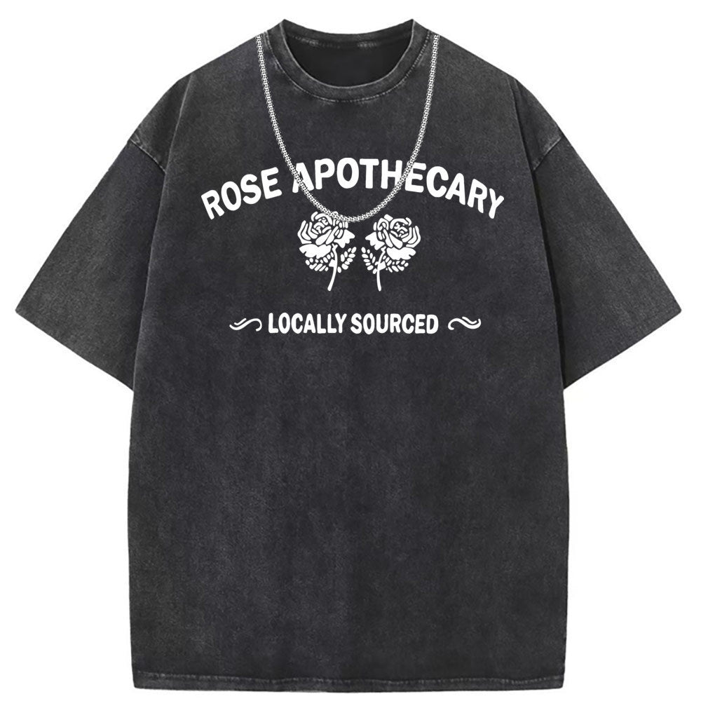 Men T Shirts Short Sleeve T-Shirt Washed Old Punk Loose