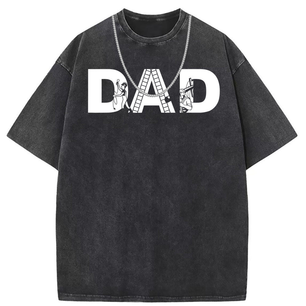 Men T Shirts Short Sleeve T-Shirt Washed Old Punk