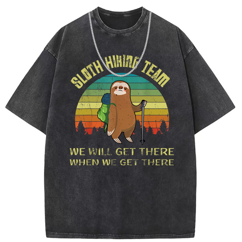 Men T Shirts Pure cotton round neck short-sleeved T-shirt women's washed and old
