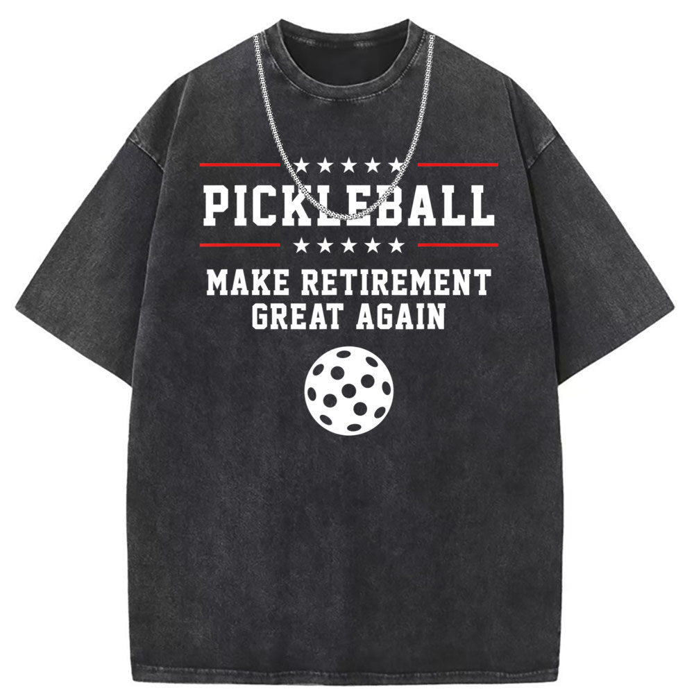 Men T Shirts Pure cotton round neck short-sleeved T-shirt women's washed and old