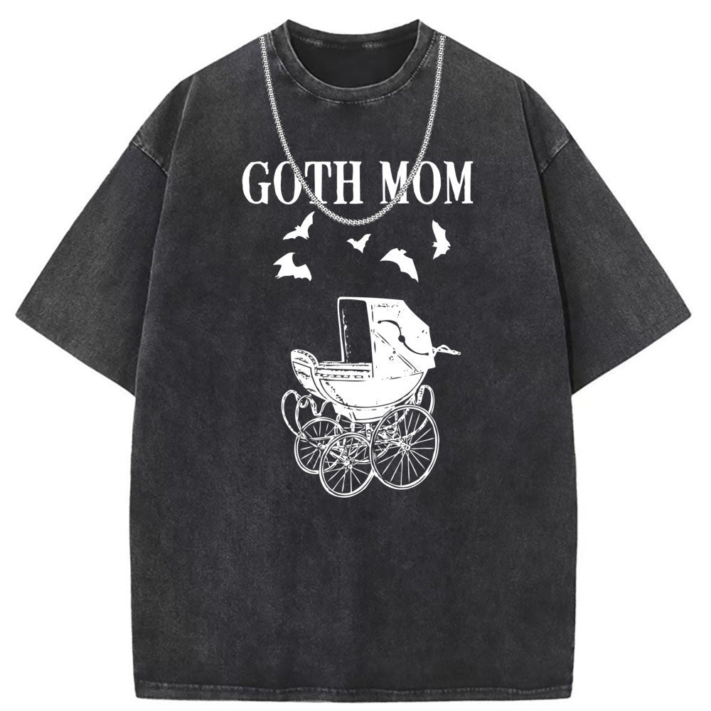 Men T Shirts Short Sleeve T-Shirt Women Washed Old American Street