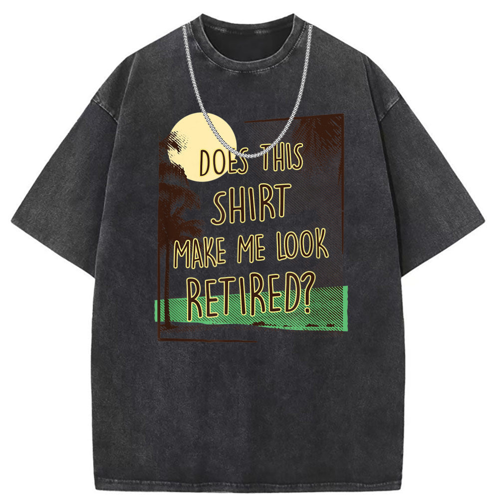 Men T Shirts Washed Old Printed Short Sleeve T-Shirts Women's Loose